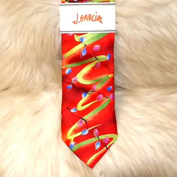 Jerry Garcia Ombre String of Christmas Lights Tie - Picture 3 of 13